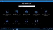 Windows 10 Settings The basics of finding a setting with search