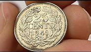 1941 Netherlands 25 Cents Coin • Values, Information, Mintage, History, and More