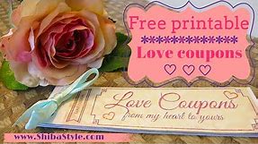 Love coupon | Free printable DIY goft for your boyfriend or husband