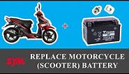 How to Replace a Scooter (Motorcycle) Battery | YTX7A-BS | 12 V | SYM Jet Power 125