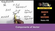 Class 11 Physics | Basics of Vectors | #8 Components of Vector | For JEE & NEET