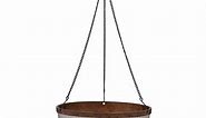 Southern Patio Westlake Medium 12.5 in. 9 qt. Silver with Bronze Trim High-Density Resin Hanging Basket Outdoor Planter HDR-054801