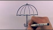 How To Draw An Umbrella | Doodle Art | zooshii