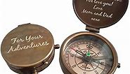 Custom Engraved Handmade Working Compass, Personalized Gifts for Men