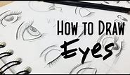 How to Draw Stylized Cartoon Girl Eyes: Real Time Drawing Tutorial
