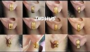Gold Hoop earrings with Weight and Price | Latest Gold Hoop Earrings Designs @INDHUS #Indhus