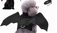 Dog Bat Costume, 2 Pack Pet Halloween Costumes Puppy Bat Wings with Dog Leash Set, Dog Clothes for Small Medium Dogs Cats, Cosplay Party Dog Outfit Funny Doggy Clothing Cool Kitten Apparel (Large)