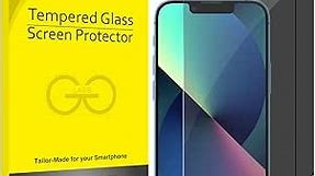 JETech Privacy Screen Protector for iPhone 13/13 Pro 6.1-Inch, Anti Spy Tempered Glass Film, 2-Pack