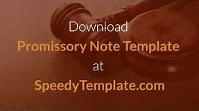 Promissory Note Template - How to Write a Promissory Note?