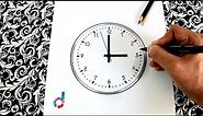 How to draw a Wall Clock step by step | Learn Draw | Coloring Pages for Kids