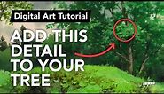 How to make Anime-Style Tree | Digital Art Tutorial