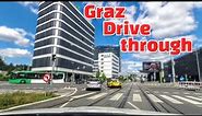 City Graz - Austria, drive through