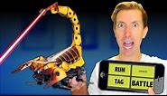 Build a ROBOT in Real Life - Battle Robots vs Fruit Ninja (DIY Gadgets Amazon Tech Unboxing Review)