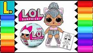 Drawing and Coloring LOL Surprise Doll Kitty Queen ||| Printable coloring sheets