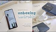 🌨️ unboxing new android phone | tecno spark go | aesthetic | budget phone quick review + setup