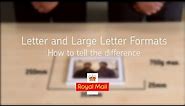 Help and support - How to tell the difference between Letter and Large Letter formats