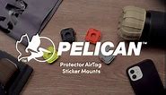Pelican Protector - Airtag Holder / Case with 3M Adhesive Sticker [1 Pack] Protective Shockproof Cover for Apple Air tag - Hidden Stick On Mount For Bike Wallet Travel TV Remote Car Luggage - Black