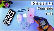 iPhone 12 Charging with Samsung 25W Charger Better speed than 20W iPhone Adapter 😱🔥🔥
