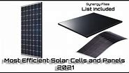Most Efficient Solar Cell & Panels 2021 (List Included)
