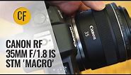 Canon RF 35mm f/1.8 IS STM 'Macro' lens review with samples