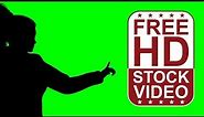 Free Stock Videos – woman silhouette performing touch screen hand gestures on green screen