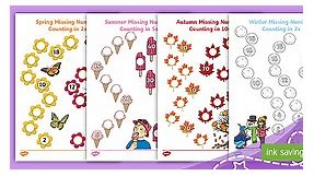 Missing Numbers Activity: Counting in 2s, 5s and 10s (Ages 5 - 7)