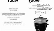 Oster Rice Cooker Instructions - 4751