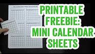 Free Printable Mini Calendar