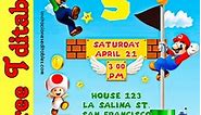 Free Editable Template Mario Bros Invitation 01 2024