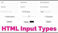 Mastering HTML Forms: A Comprehensive Guide to 18 Input Types