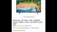 Best 75 Inch TV? Samsung 75" Class - LED - NU6900 Series - 2160p - Smart - 4K UHD TV with HDR Review