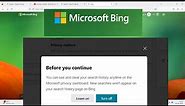 how to Turn OFF and Clear Search History on Bing