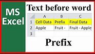 How to Add Prefix Using Functions In Excel