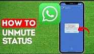 How To Unmute/Mute Whatsapp Status In iPhone - Easy Guide