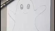 How to Draw a Cute Ghost | Easy Pencil Sketch Drawing | Step by Step Tutorial