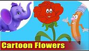 Learn How to Draw Cartoon Flowers - The Fun and Easy way! (Vol-1)