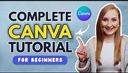 FULL CANVA TUTORIAL 2024 | How To Use Canva For BEGINNERS!
