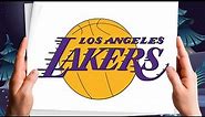 🆕How To Draw The Los Angeles Lakers Logo Must Watch!