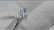 5.14 Carat Diamond; Princess Cut VS2 / Fancy Light Blue