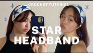 crochet star pattern headband tutorial🫧💫🎱 | hair accessories, gift ideas, pinterest inspired