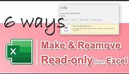 How to Make/Remove Read-only from Excel | Excel Read-only Change
