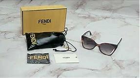 Fendi Sunglasses Model- FE40010U Color-53F Havana/Brown Lenses