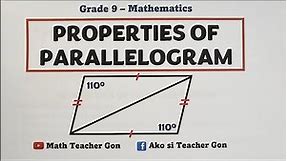 Properties of Parallelogram - @MathTeacherGon