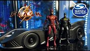 Spin Master The Flash Movie Batmobile with Young Barry allen and Batman figure set review