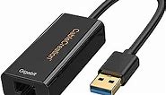 USB to Ethernet Adapter, CableCreation USB 3.0 to 10/100/1000 Gigabit Wired LAN Network Adapter Compatible with Nintendo Switch, Windows, MacBook, macOS, Mac Pro Mini, Laptop, PC and More