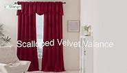 StangH Decoration Scalloped Velvet Valance - Premium Thick Wave-Shaped Small Window Curtain Tier, Matching with Velvet Drapes for Living Room/Bar, Teal, 52 x 18 inch, 1 Panel