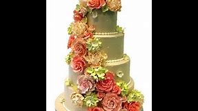Cascading Flower Wedding Cake