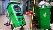 Recycle Garbage Can into Pull Rod Speaker