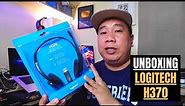 LOGITECH H370 USB HEADSET WITH NOISE CANCELLING MIC - UNBOXING AND SET UP