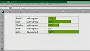 Excel : How to Create Progress Bars in 1 minutes